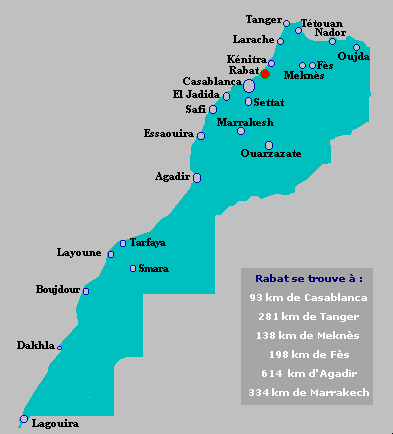Situation Gйographique Rabat (oщ se trouve Rabat ?)